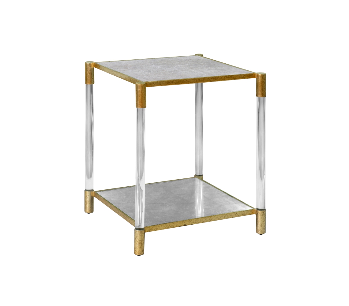 Square Glass Acrylic End Table