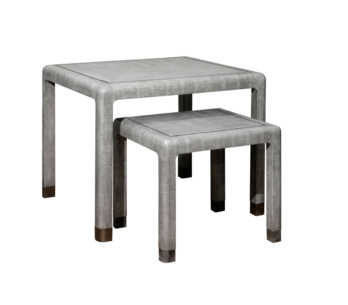 Nesting shagreen tables