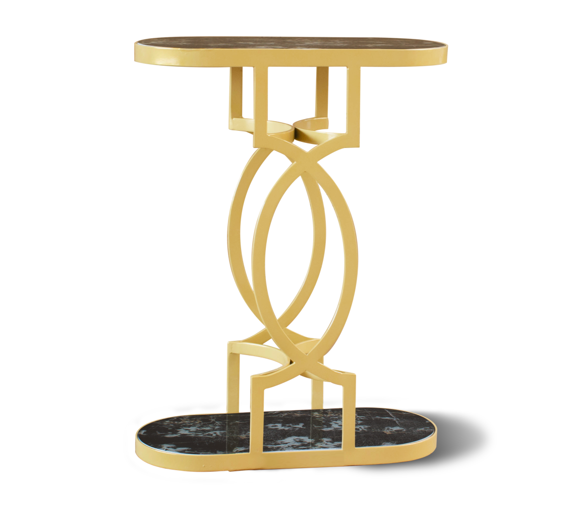 NATASHA SIDE TABLE - Gold (GABBY)
