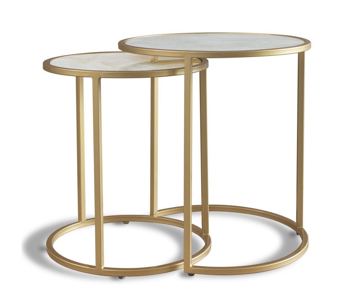 Calacatta Nest of Tables - Gold