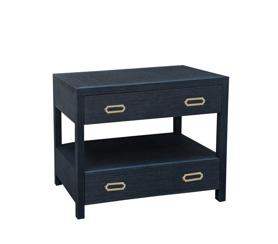 Raffia Wrapped Bedside Table