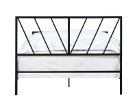 Chevron Gloss Black Metal Bed