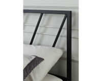 Chevron Gloss Black Metal Bed