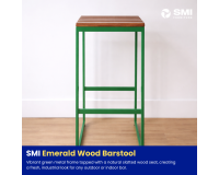 SMI Emerald Wood Barstool