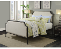 Beige One Box Metal Bed