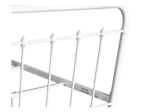 SMI-2645-288 Twin Curved Metal Bed - White/Black