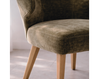 The Niles Moss Fabric Dining Chair 
