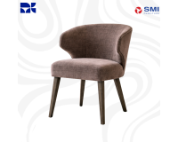 The Niles Brown Fabric Dining Chair