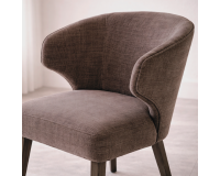 The Niles Brown Fabric Dining Chair