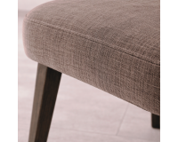 The Niles Brown Fabric Dining Chair