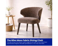 The Niles Brown Fabric Dining Chair