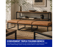 Convenient Triple Folding Bench
