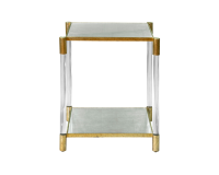Square Glass Acrylic End Table