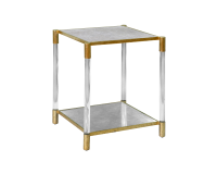 Square Glass Acrylic End Table