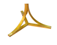 Metal & Tempered Glass Side End Table - Gold