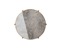 Brass Side Table with Marble Top