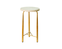 Rosedale Round Snake Skin End Table White