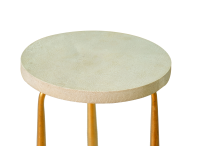 Rosedale Round Snake Skin End Table White