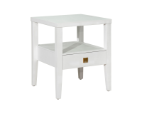 White Nadeau Solid Wood End Table with Storage 
