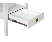 White Nadeau Solid Wood End Table with Storage 