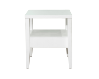 White Nadeau Solid Wood End Table with Storage 