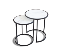 Calacatta Nest of Tables - Black