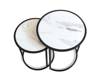 Calacatta Nest of Tables - Black