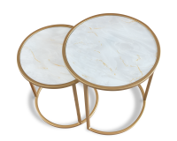 Calacatta Nest of Tables - Gold