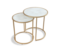 Calacatta Nest of Tables - Gold