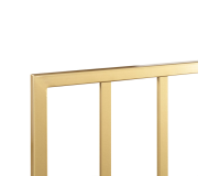  All-In-One Slat Metallic Gold Metal Bed