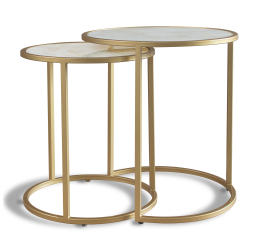 Calacatta Nest of Tables - Gold